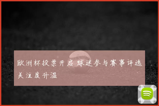 欧洲杯投票开启 球迷参与赛事评选关注度升温