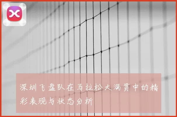 深圳飞盘队在马拉松大满贯中的精彩表现与状态分析